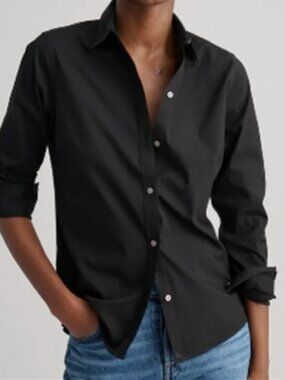 Sophisticated Dark Acedemia UNTUCKit for Her Bella Top Black Women's size 16